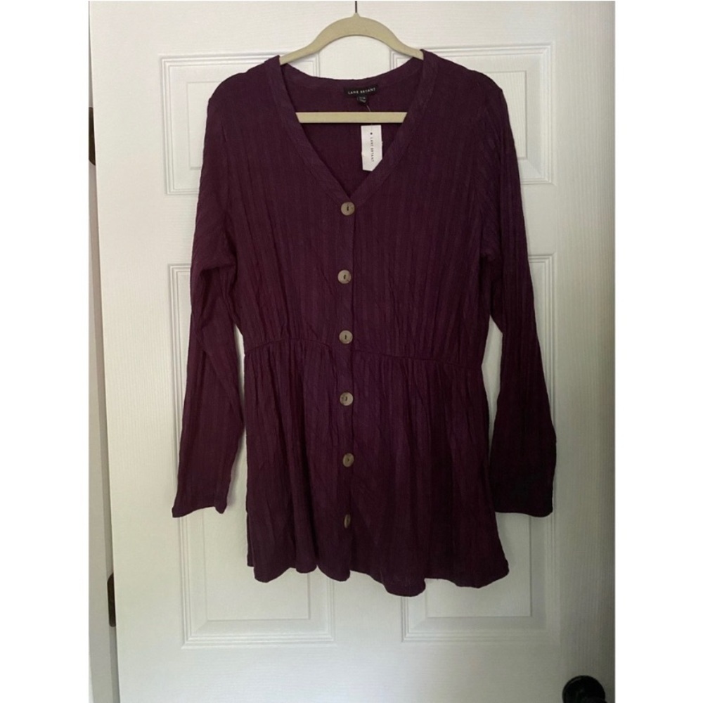 LANE BRYANT Purple Babydoll Sweater Top
